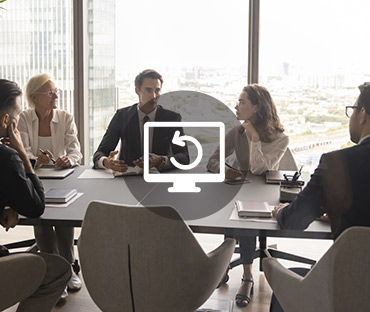 leader talking to colleagues