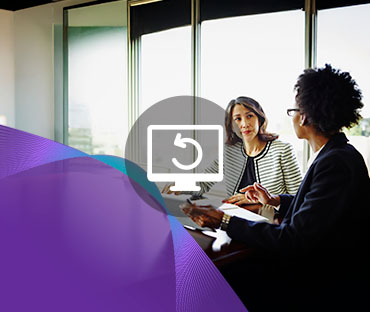 Women talking business