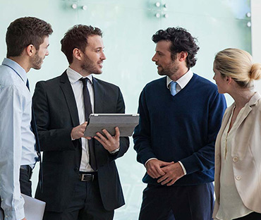 Business associates collaborating