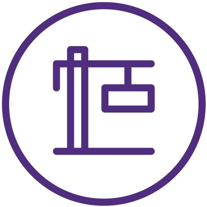 Crane purple icon