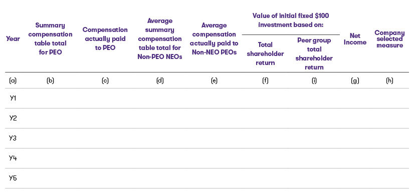 Pay vs Performance Chart